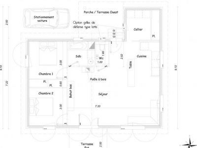 Plan de la maison du Gers