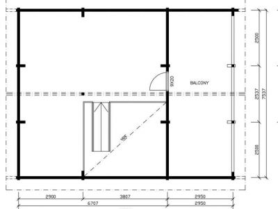 Plan étage du chalet